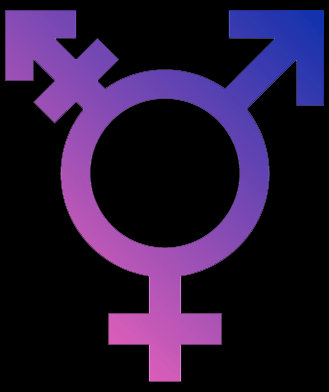 transgender symbol black background