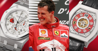 Os oito relógios da coleção de Schumacher que vão ser leiloados